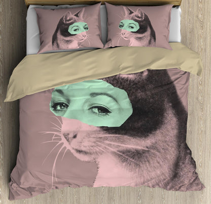 Haughty Cat Bedding Set DQB07152006-TQH-BEDDING SETS-TQH-Twin-Vibe Cosy™