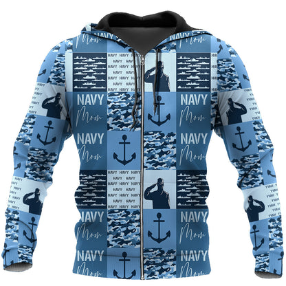 Navy Mom 3D All Over Printed Unisex Shirts