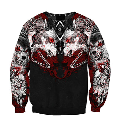Wolf Tattoo 3D All Over Printed Unisex Shirt No 05