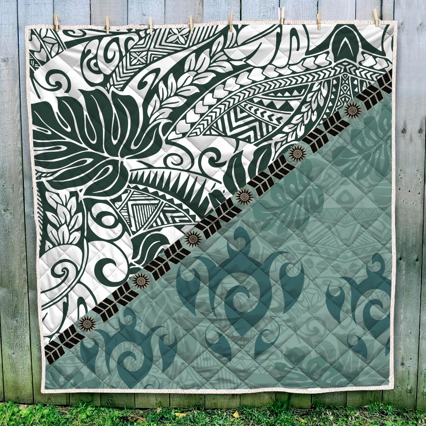 Premium Leaves And Turtles Quilt