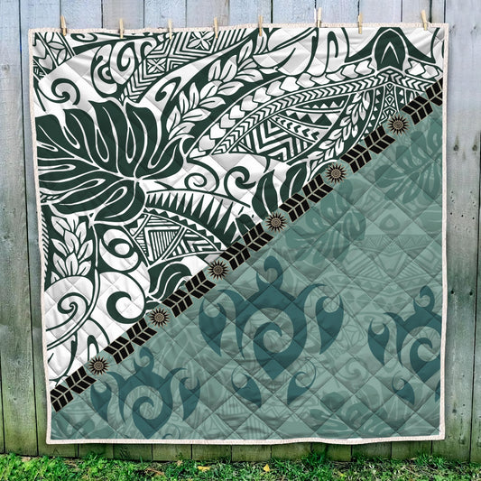 Premium Leaves And Turtles Quilt