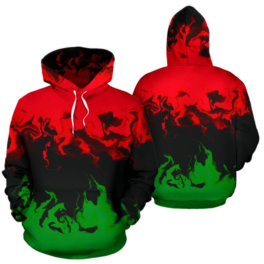 African Hoodie - Africa RGB Painting Color Hoodie-ALL OVER PRINT HOODIES-HPArt-Men-S-Black-Vibe Cosy™