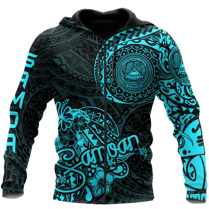 American Samoa Tattoo Over Printed-ML-Apparel-ML-Zipped Hoodie-S-Vibe Cosy™