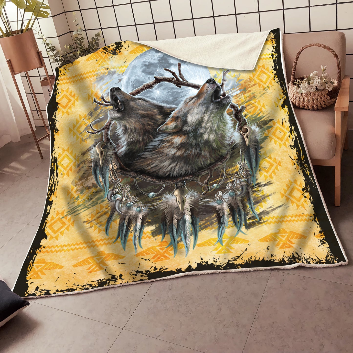 Wolf 3D All Over Printed Blanket