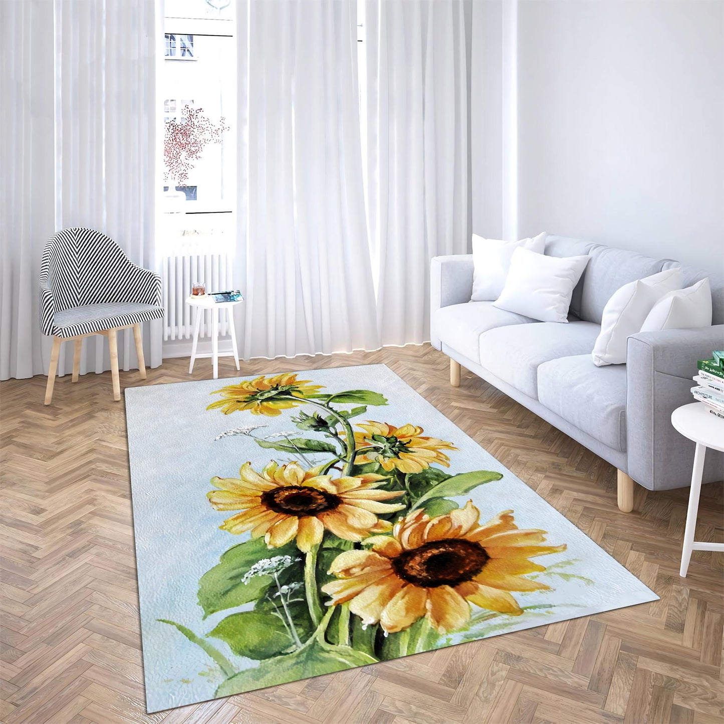 Sunflower Lover Rug DQB07272004-TQH-Rug-TQH-S (3'x5')-Vibe Cosy™
