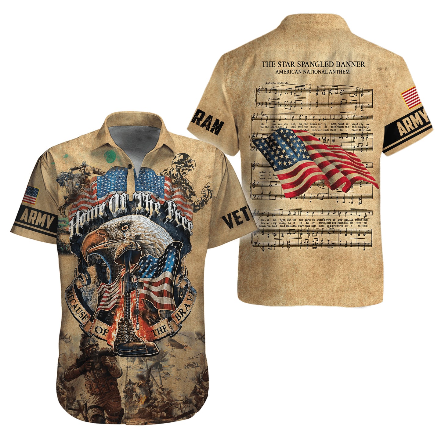 American U.S Army Veteran 3D All Over Printed Unisex Shirts