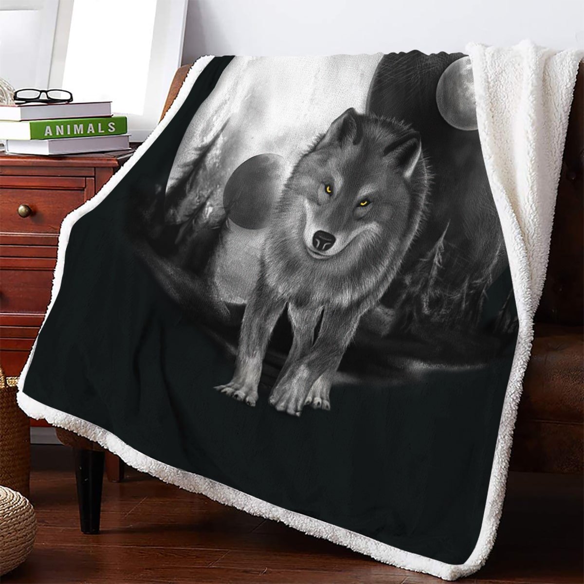 Wolf 3D All Over Printed Blanket