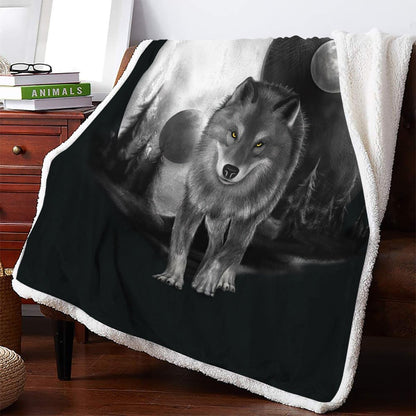 Wolf 3D All Over Printed Blanket
