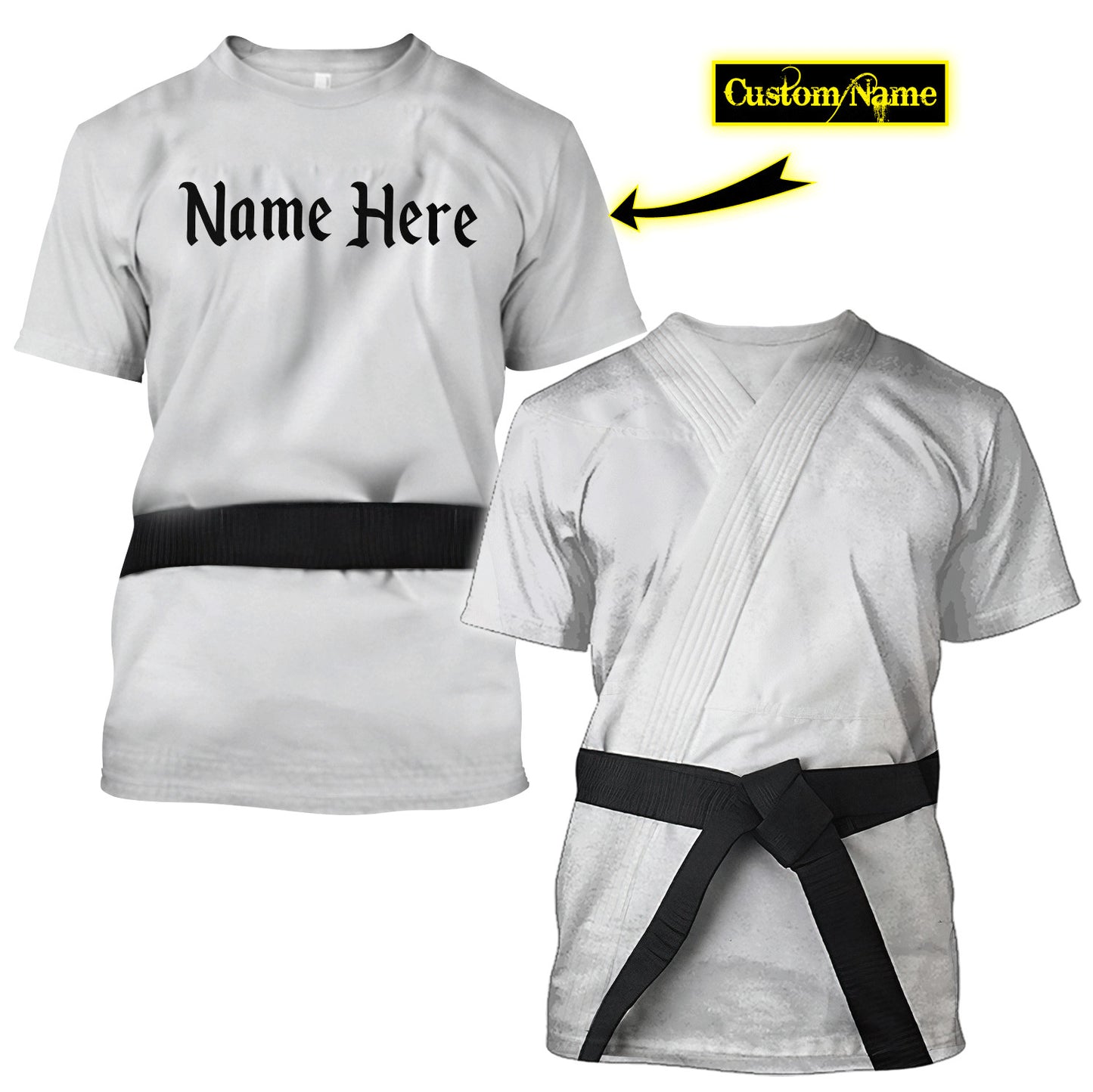 Custom Name Karate 3D All Over Printed Unisex Shirt