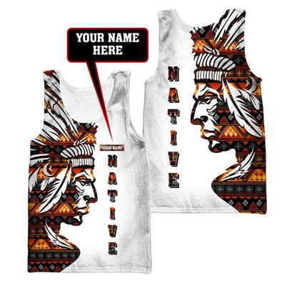 Customize Name Native American 3D All Over Printed Unisex Shirts