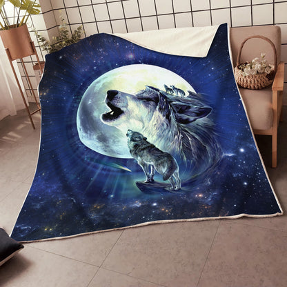 Wolf 3D All Over Printed Blanket