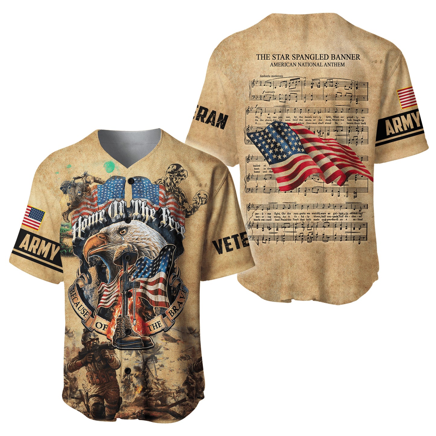American U.S Army Veteran 3D All Over Printed Unisex Shirts