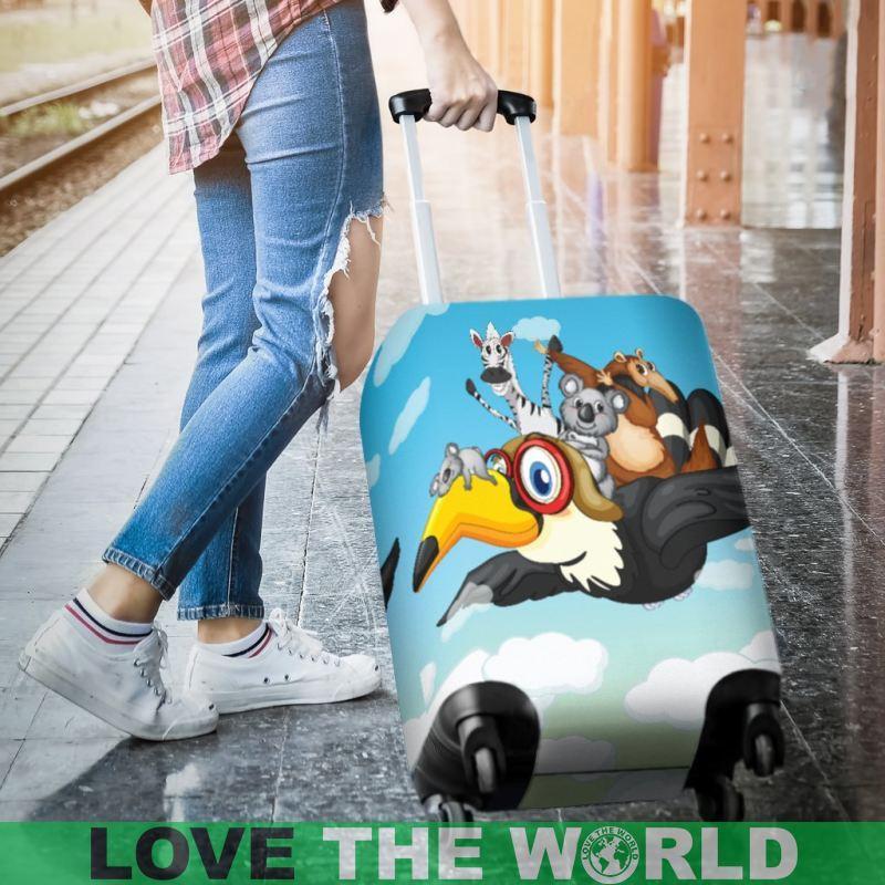 ANIMAL AUSTRALIA LUGGAGE COVER H21-LUGGAGE COVERS-HP Arts-Luggage Covers - ANIMAL AUSTRALIA LUGGAGE COVER NA1-Small 18-22 in / 45-55 cm-Vibe Cosy™
