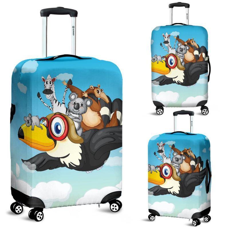 ANIMAL AUSTRALIA LUGGAGE COVER H21-LUGGAGE COVERS-HP Arts-Luggage Covers - ANIMAL AUSTRALIA LUGGAGE COVER NA1-Small 18-22 in / 45-55 cm-Vibe Cosy™