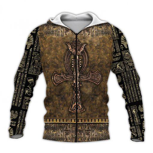 Ankh Key Of Life 3D All Over Printed Shirts for Men and Women TT030301-Apparel-TT-Zipped Hoodie-S-Vibe Cosy™
