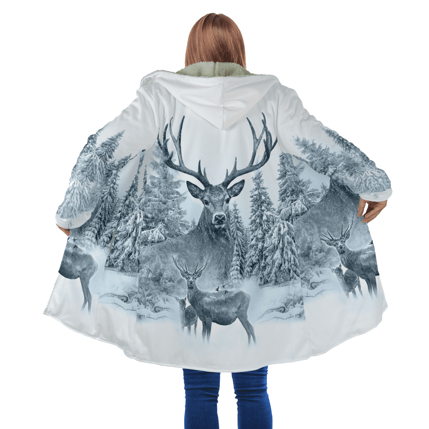White Deer Hunting 3D All Over Printed Legging + Cloak