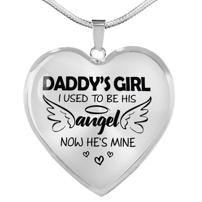 Daddy's Girl I used to be his angel now he's mine pendant - Amaze Style™-Jewelry