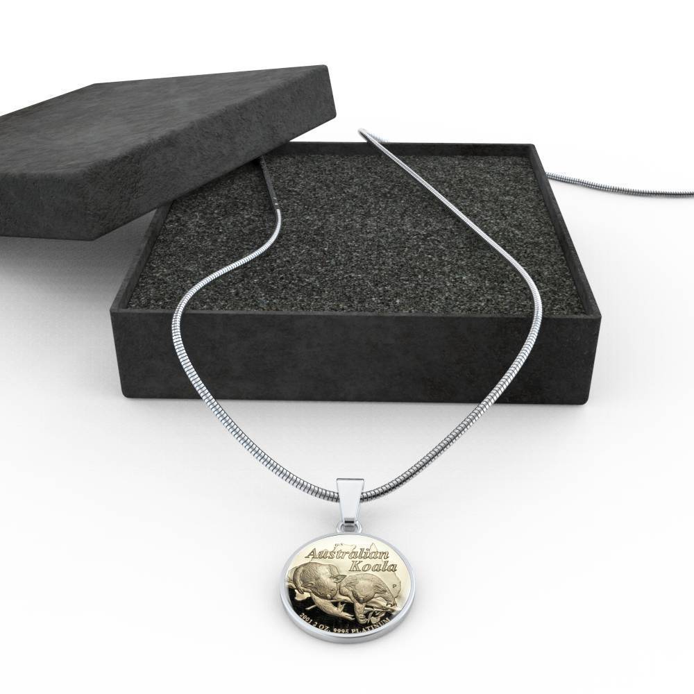 Australia Koala Coin Necklace NN8-NECKLACES-HP Arts-Luxury Necklace (Silver)-Vibe Cosy™