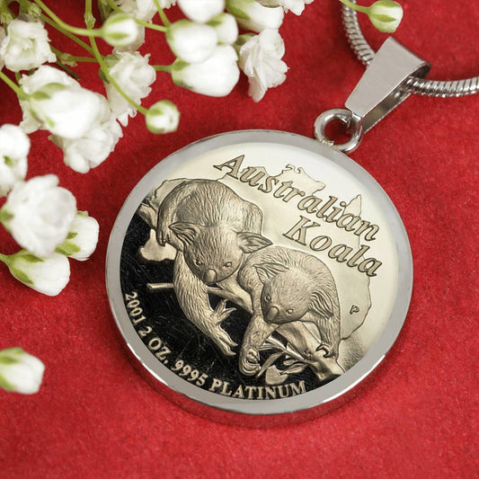 Australia Koala Coin Necklace NN8-NECKLACES-HP Arts-Luxury Necklace (Silver)-Vibe Cosy™