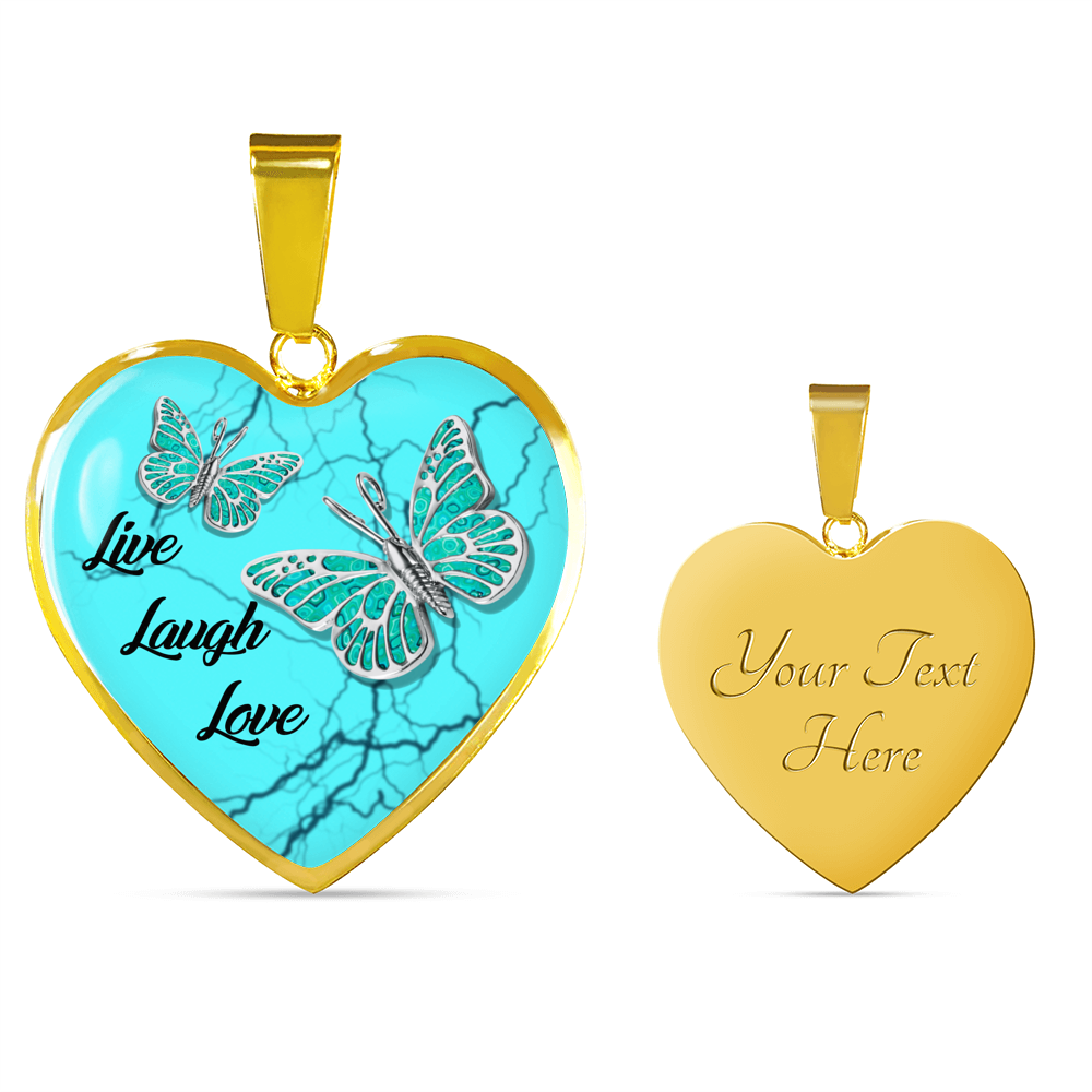 Butterfly Live Laugh Love Heart Jewelry PE4-Jewelry-ShineOn Fulfillment-Luxury Necklace (Gold)-Yes-Vibe Cosy™