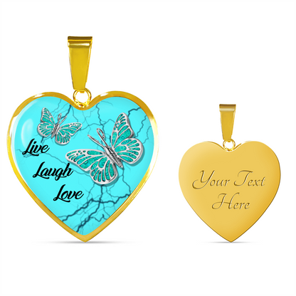 Butterfly Live Laugh Love Heart Jewelry PE4-Jewelry-ShineOn Fulfillment-Luxury Necklace (Gold)-Yes-Vibe Cosy™