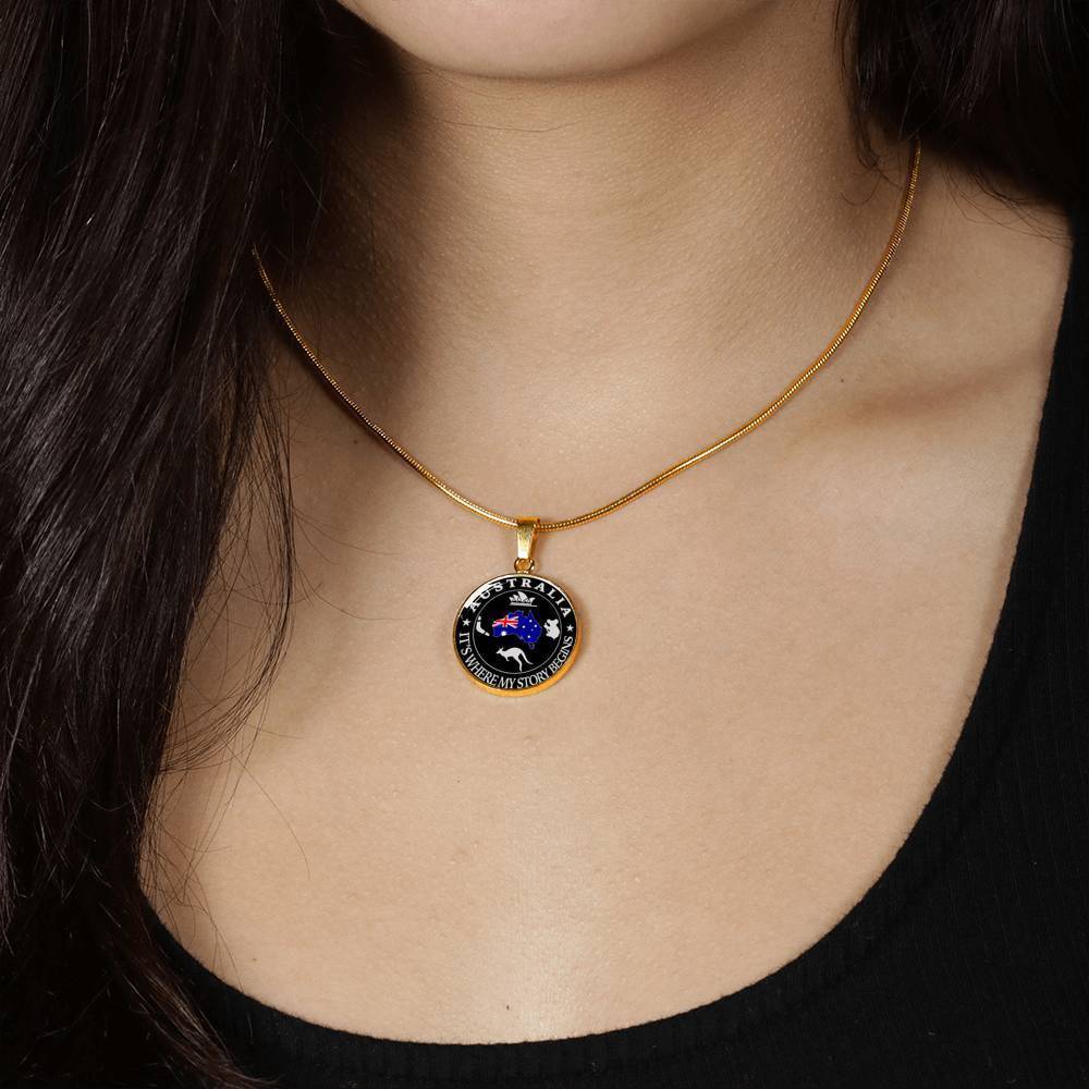 Australia It's Where My Story Begins Necklace K4-JEWELRIES-HP Arts-Luxury Necklace (Gold)-Vibe Cosy™