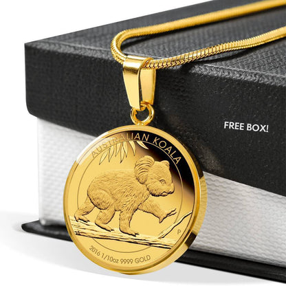 Australia Koala Coin Style Golden Necklace-Jewelry-HP Arts-Luxury Necklace (Silver)-Vibe Cosy™