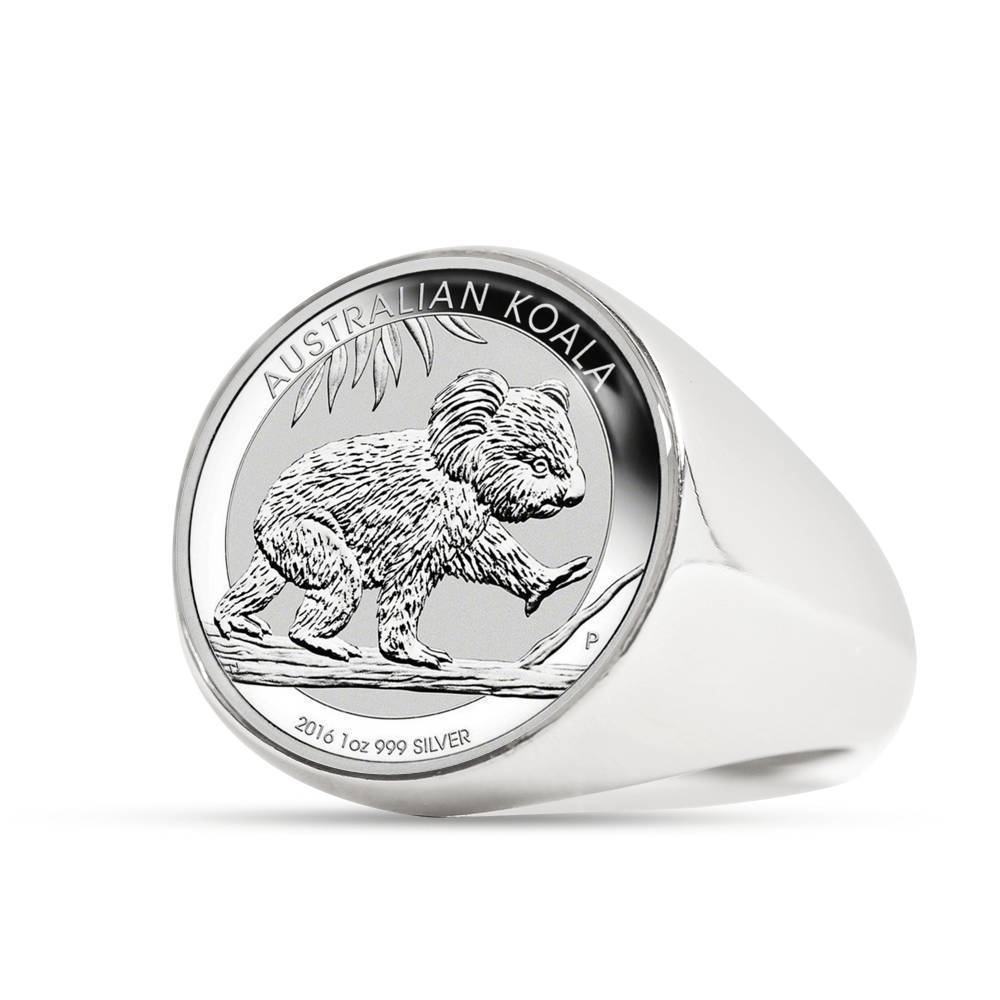 Koala Coin Ring Australia K5-RINGS-HP Arts-Stainless Steel Signet Ring-Vibe Cosy™
