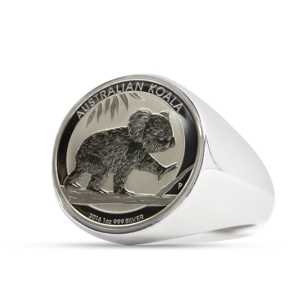 Koala Coin Ring Australia 02 K5-RINGS-HP Arts-Stainless Steel Signet Ring-Vibe Cosy™
