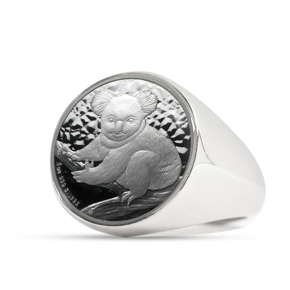 Koala Coin Ring Australia 09 K5-RINGS-HP Arts-Stainless Steel Signet Ring-Vibe Cosy™