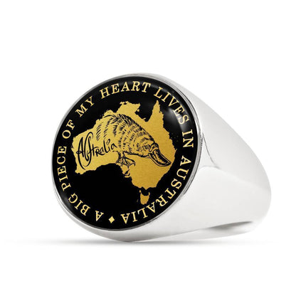 Platypus Australia Ring J8-RINGS-HP Arts-Stainless Steel Signet Ring-Vibe Cosy™