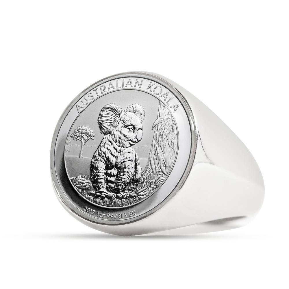 Koala Coin Ring Australia 06 K5-RINGS-HP Arts-Stainless Steel Signet Ring-Vibe Cosy™