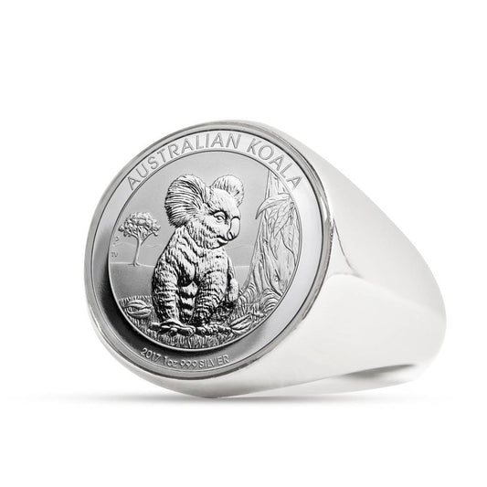 Koala Coin Ring Australia 06 K5-RINGS-HP Arts-Stainless Steel Signet Ring-Vibe Cosy™