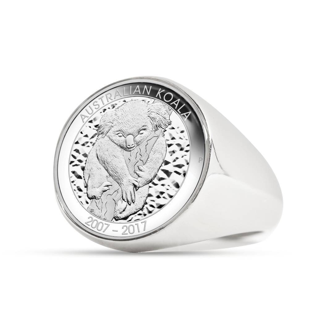 Koala Coin Ring Australia 03 K5-RINGS-HP Arts-Stainless Steel Signet Ring-Vibe Cosy™