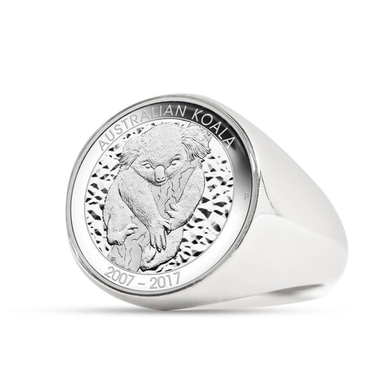 Koala Coin Ring Australia 03 K5-RINGS-HP Arts-Stainless Steel Signet Ring-Vibe Cosy™