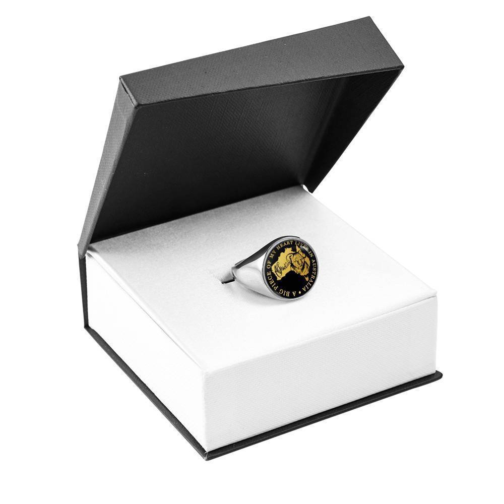 Koala Australia Ring J8-RINGS-HP Arts-Stainless Steel Signet Ring-Vibe Cosy™
