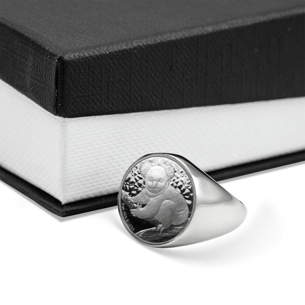 Koala Coin Ring Australia 09 K5-RINGS-HP Arts-Stainless Steel Signet Ring-Vibe Cosy™