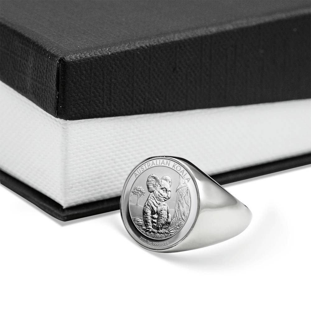 Koala Coin Ring Australia 06 K5-RINGS-HP Arts-Stainless Steel Signet Ring-Vibe Cosy™