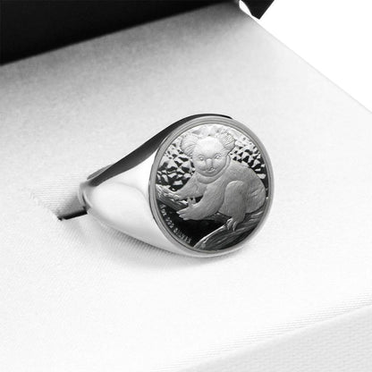 Koala Coin Ring Australia 09 K5-RINGS-HP Arts-Stainless Steel Signet Ring-Vibe Cosy™