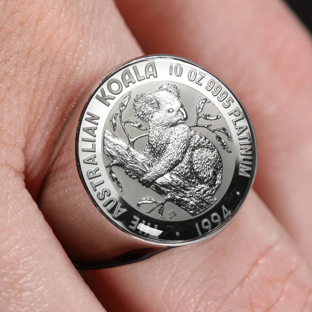 Koala Coin Ring Australia 05 K5-RINGS-HP Arts-Stainless Steel Signet Ring-Vibe Cosy™
