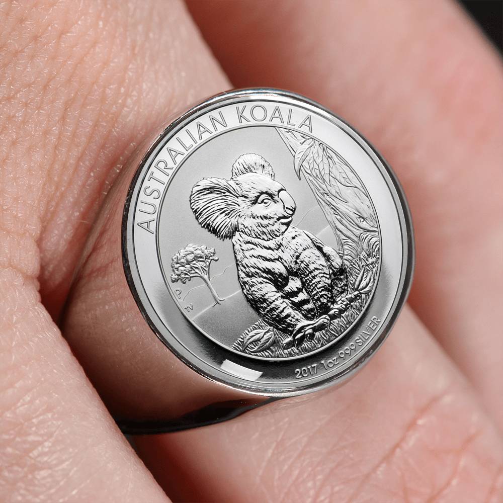 Koala Coin Ring Australia 06 K5-RINGS-HP Arts-Stainless Steel Signet Ring-Vibe Cosy™