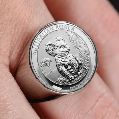 Koala Coin Ring Australia 06 K5-RINGS-HP Arts-Stainless Steel Signet Ring-Vibe Cosy™