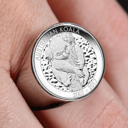 Koala Coin Ring Australia 03 K5-RINGS-HP Arts-Stainless Steel Signet Ring-Vibe Cosy™