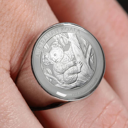 Koala Coin Ring Australia 10 K5-RINGS-HP Arts-Stainless Steel Signet Ring-Vibe Cosy™