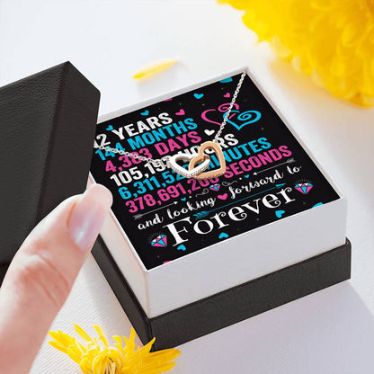 12th Wedding Anniversary 12 Years Marriage Couples Husband Wife Romantic Love Neacklace Gift