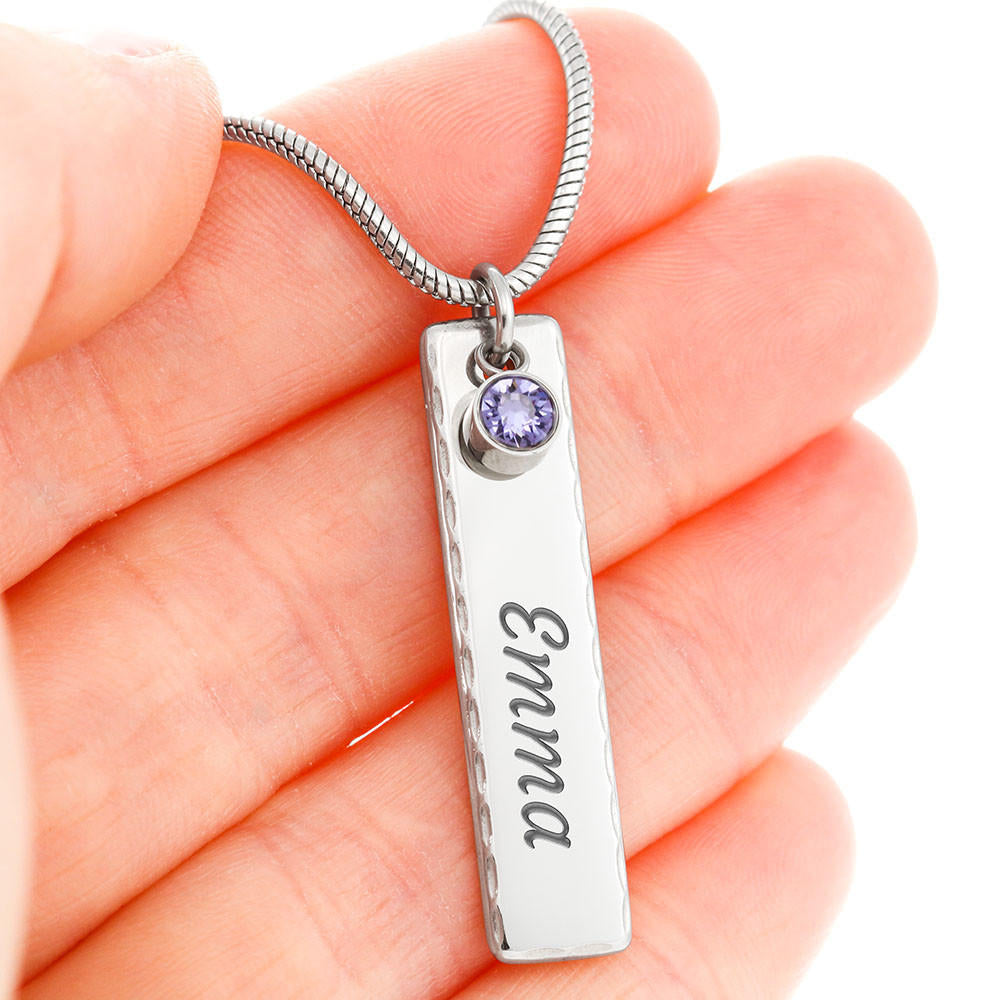 Birthstone Necklace Women Birthstone Necklace For Girlfriend From Boyfriend Gift For Girlfriend Birthday Gift For Girlfriend Women Personalizes Birthstone Necklace For Girlfriend NL53-Jewelry-ShineOn Fulfillment-Birthstone Name Necklace (Stainless Steel)-Vibe Cosy™