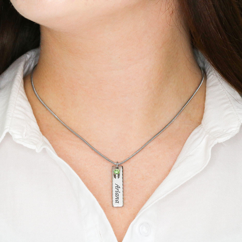 Birthstone Necklace Women Birthstone Necklace For Girlfriend From Boyfriend Gift For Girlfriend Birthday Gift For Girlfriend Women Personalizes Birthstone Necklace For Girlfriend NL53-Jewelry-ShineOn Fulfillment-Birthstone Name Necklace (Stainless Steel)-Vibe Cosy™
