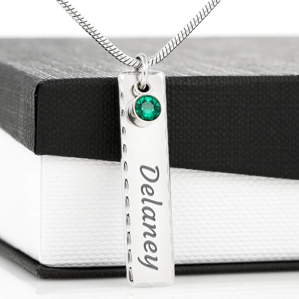 Birthstone Necklace Women Birthstone Necklace For Girlfriend From Boyfriend Gift For Girlfriend Birthday Gift For Girlfriend Women Personalizes Birthstone Necklace For Girlfriend NL53-Jewelry-ShineOn Fulfillment-Birthstone Name Necklace (Stainless Steel)-Vibe Cosy™