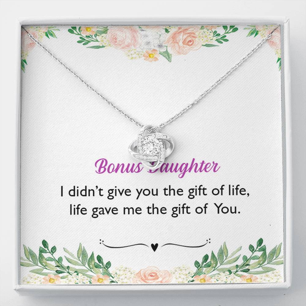 Bonus Daughter Gift - Life Gave Me Gift of You Infinity Necklace