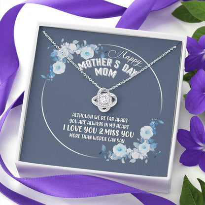Mother's Day Gifts Love Knot Necklace I Love You And Miss You